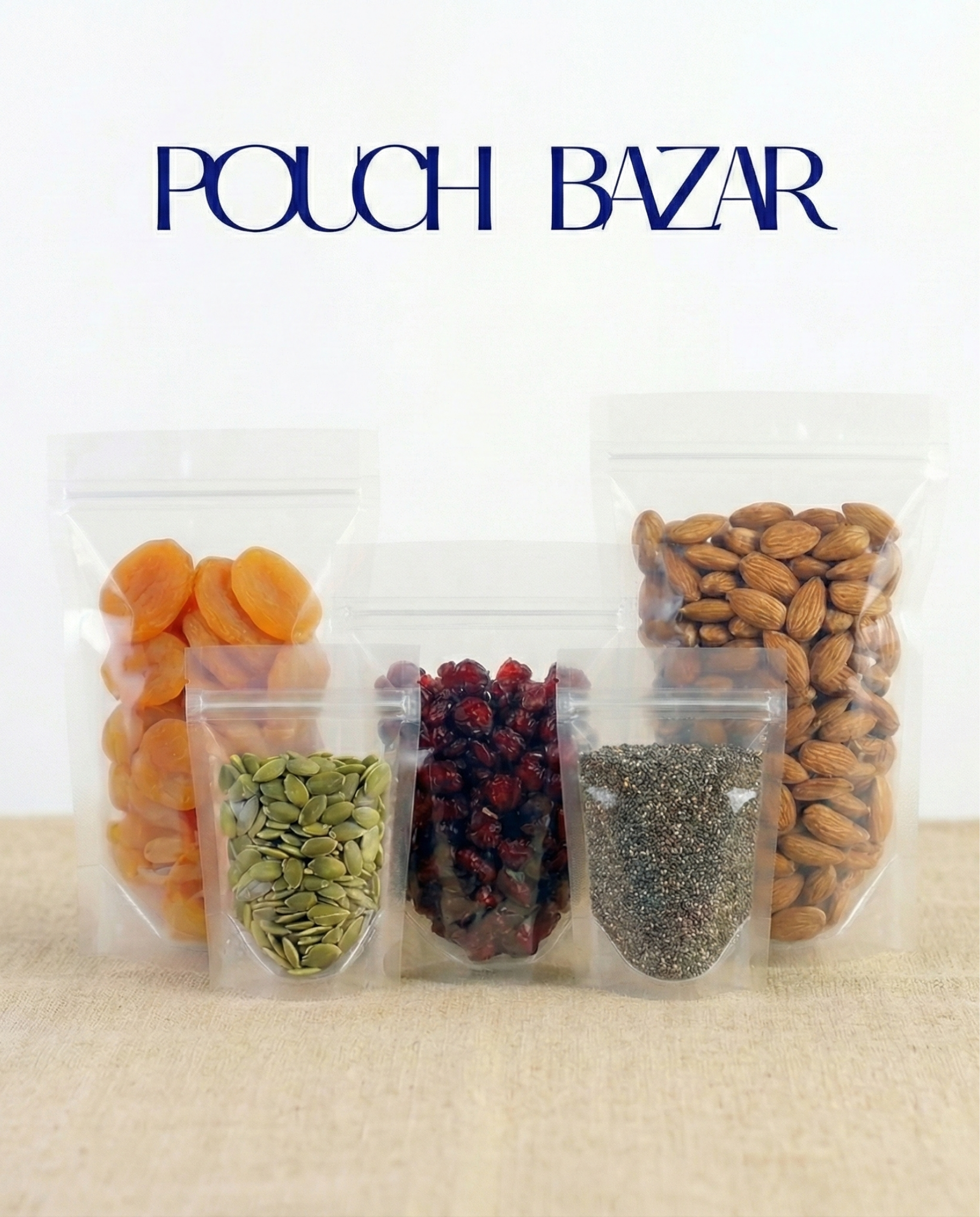 Transparent Stand Up Pouch with Zipper